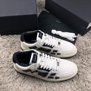 Amiri Men's Black And White Outdoor Skel-Top Low Shoes